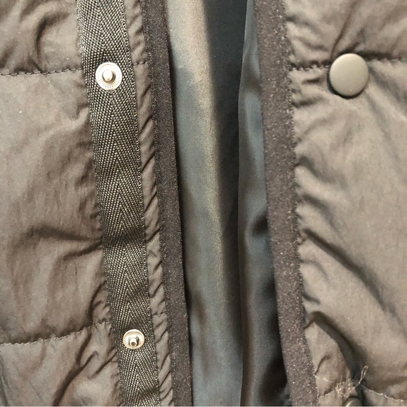 NWOT Mens TOPMAN puffer square quilted jacket in black snap front S - Picture 4 of 7